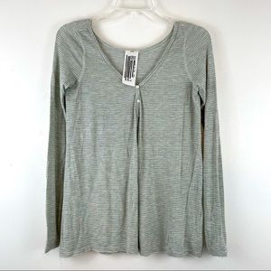We The Free striped long sleeved henley XS